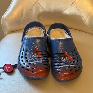 Women's Blue and Red Slippers